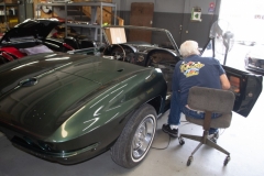 1967 green convertible restoration 12