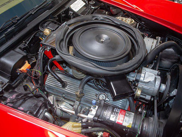 1974 L48 V8 4 Speed Manual Convertible Corvette Red interior