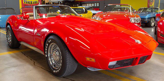 1974 L48 V8 4 Speed Manual Convertible Corvette Red