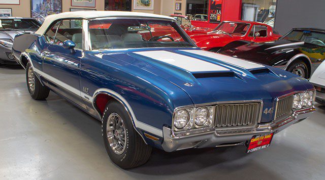 1970 Twilight Blue Oldsmobile 442 W30 Convertible