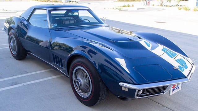 1968 blue corvette l71 convertible externial