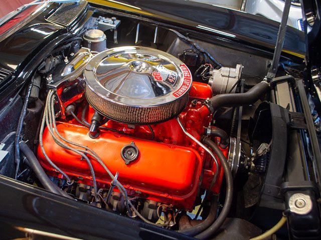 1966 black corvette l36 convertible engine_1