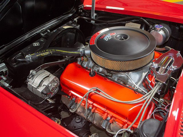 1965 red 396 425 corvette convertible engine