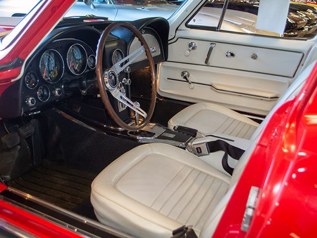 1967 rally red corvette l71 427 435 coupe interior