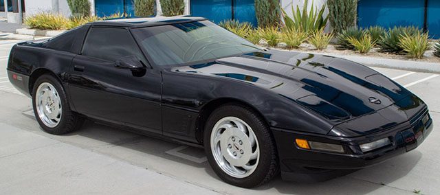 1995 black corvette coupe exterior