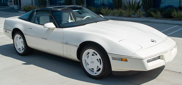 1988 white corvette 35th anniversary coupe exterior