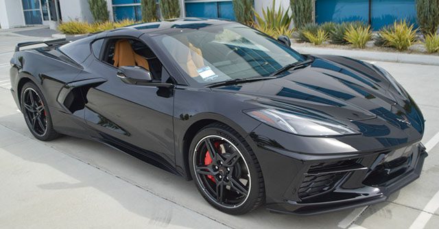 2020 black c8 corvette exterior