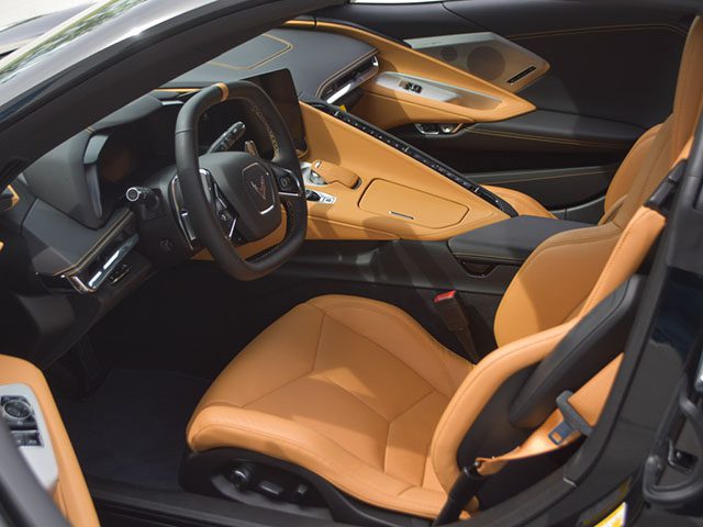 2020 black c8 corvette interior