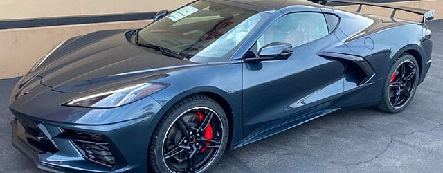 2020 shadow gray corvette c8 coupe exterior