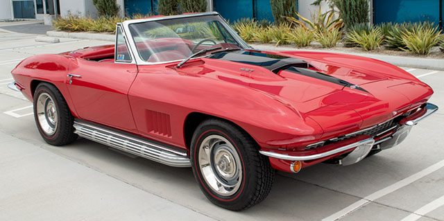 1967 red corvette l36 convertible exterior_1