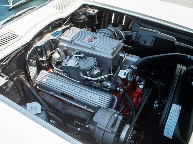 1965 Ermine White Corvette Fuel Injected Convertible Engine