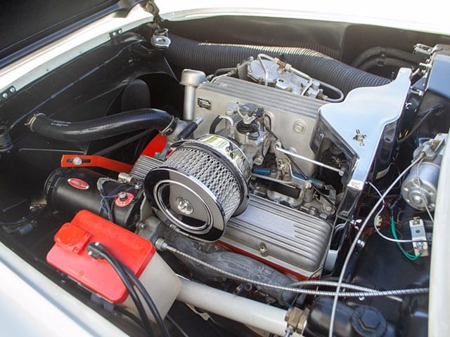 1957 White Corvette Fuel Injected Engine 1