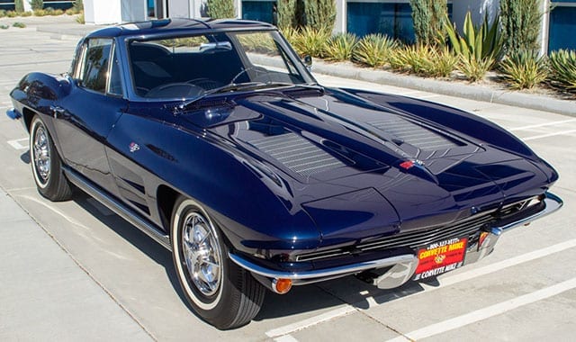 1963 Blue Corvette Split Window Coupe Exterior 1