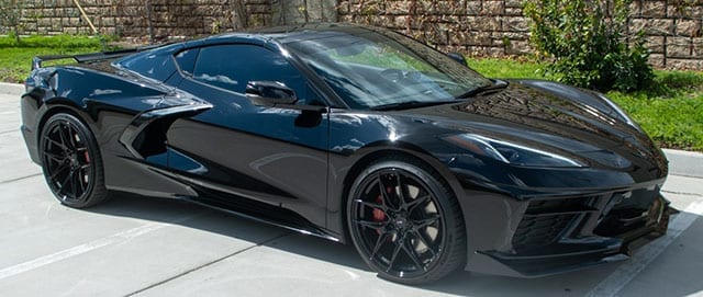 2021 black c8 corvette coupe 3lt z51 exterior 1