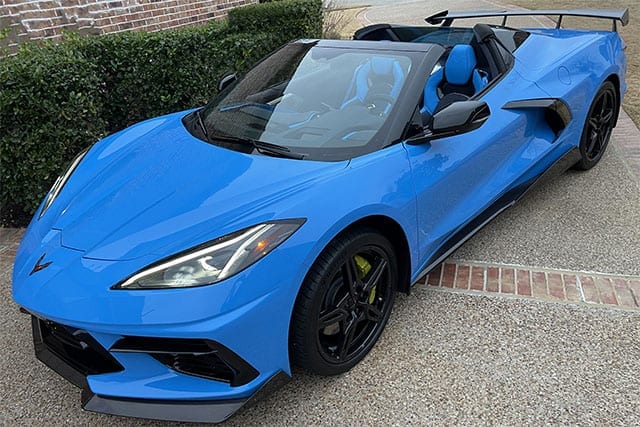 2021 blue corvette convertible