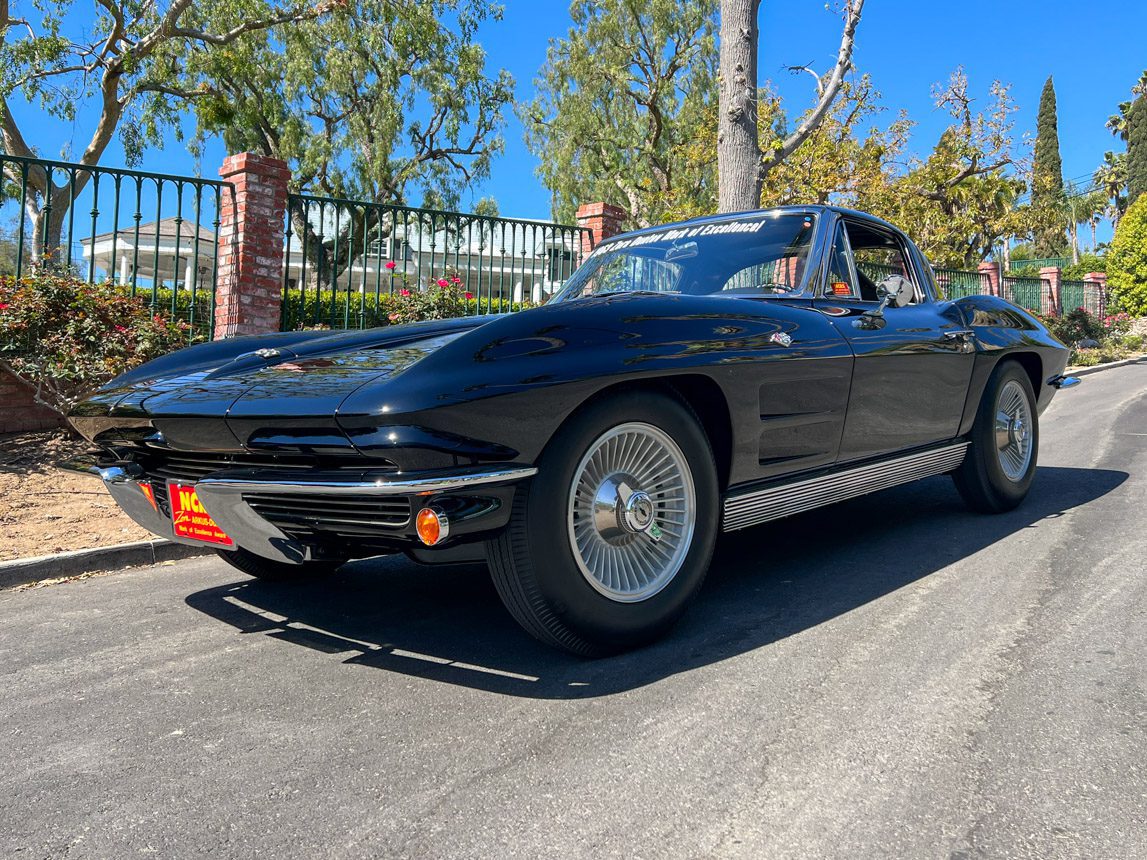 1963 Black Split Window Corvette with 1 Owner 2256