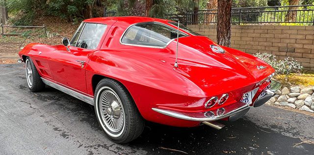 1963 riverside red split window coupe corvette