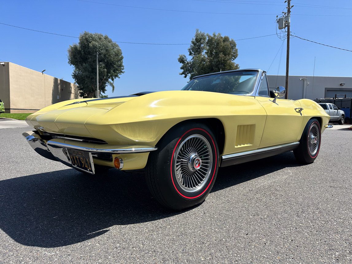 1967 Sunfire Yellow Corvette L68 AC 6569