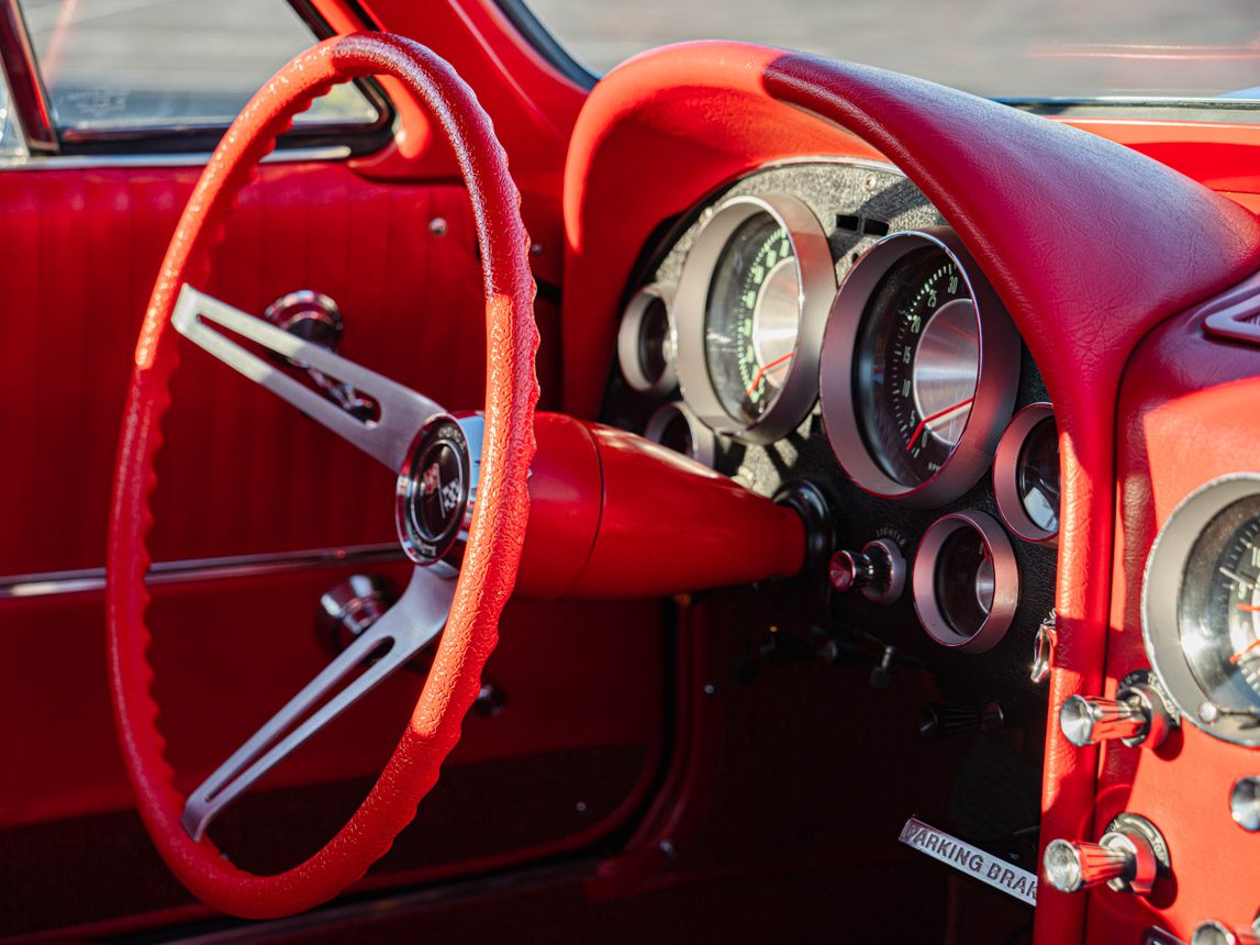 1963 Black Red Split Window Coupe Corvette 108