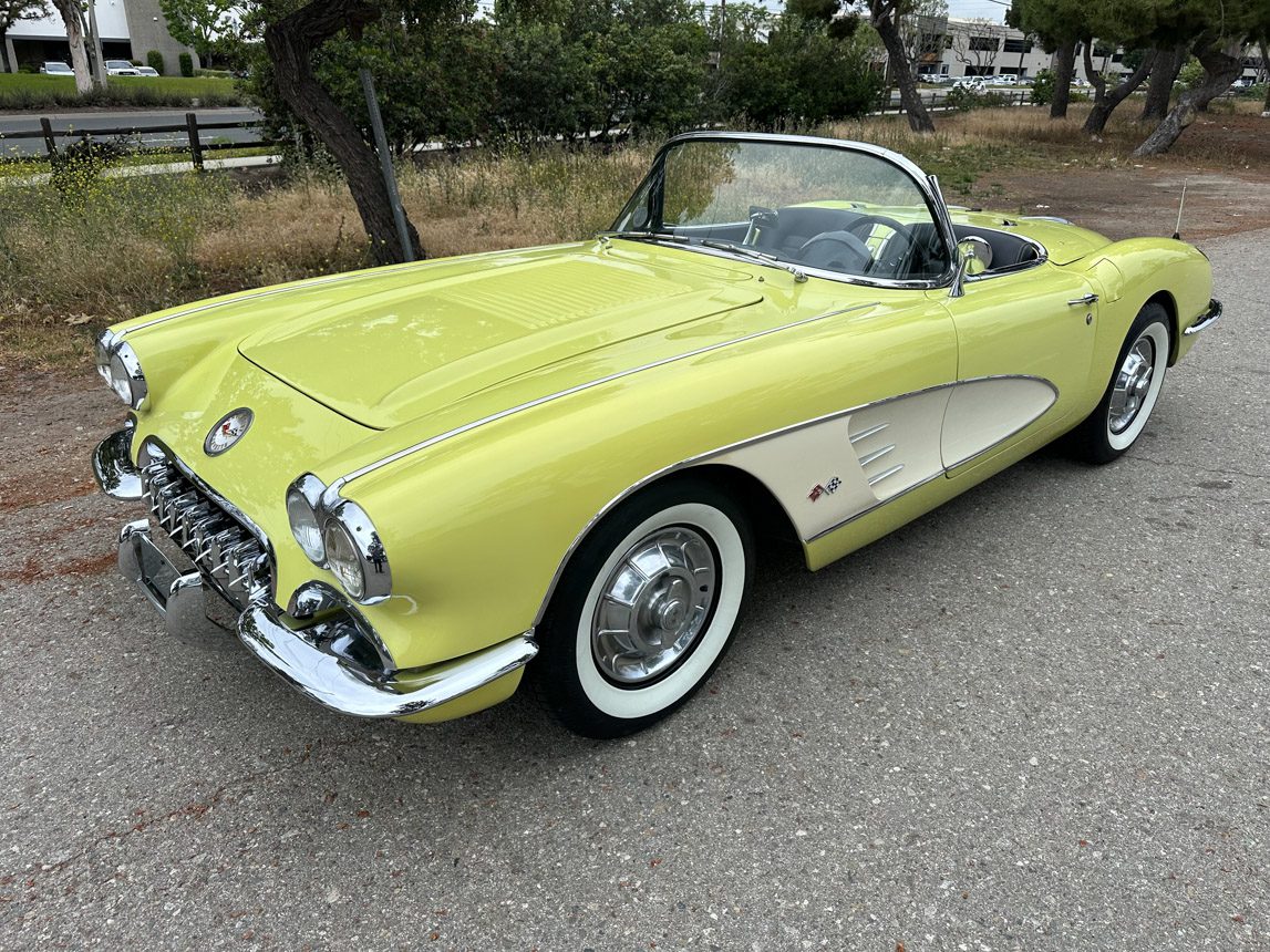 1958 Yellow Corvette Resto Mod 7155
