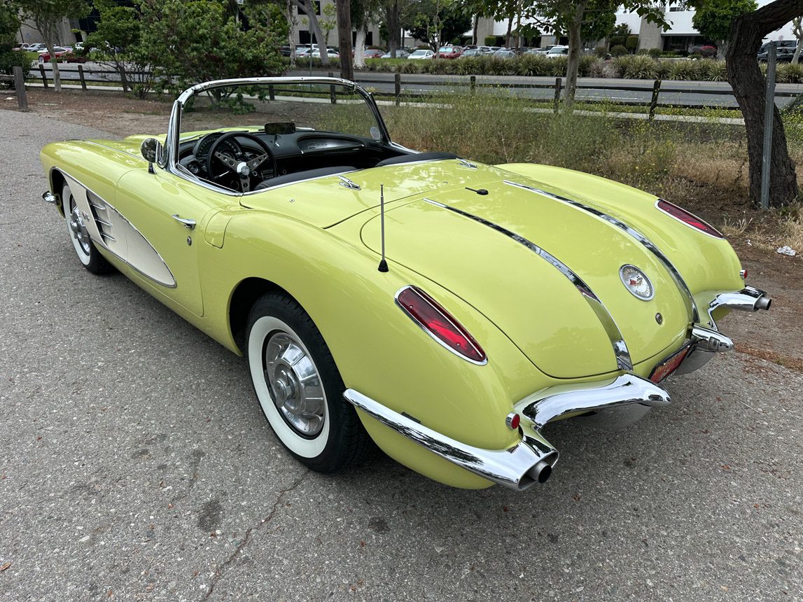 1958 Yellow Corvette Resto Mod 7164