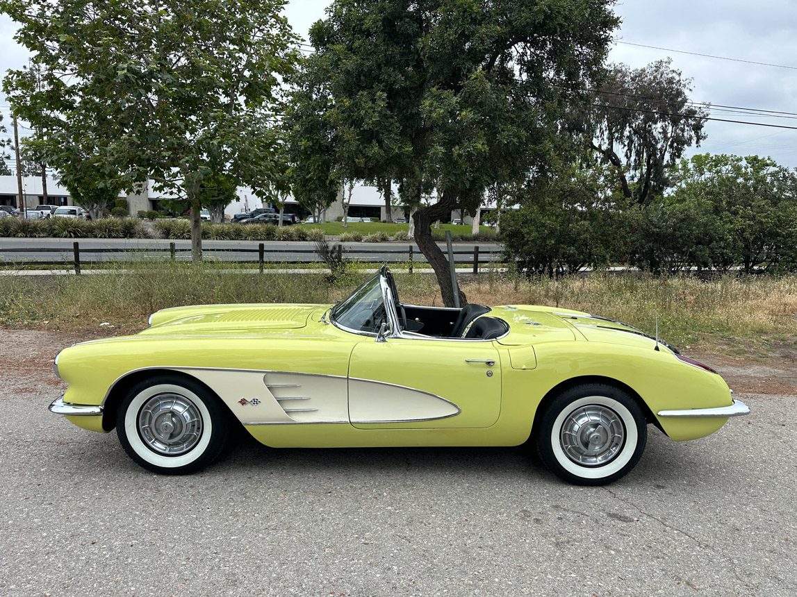 1958 Yellow Corvette Resto Mod 7165