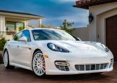 2013 white Porsche Panamera 4