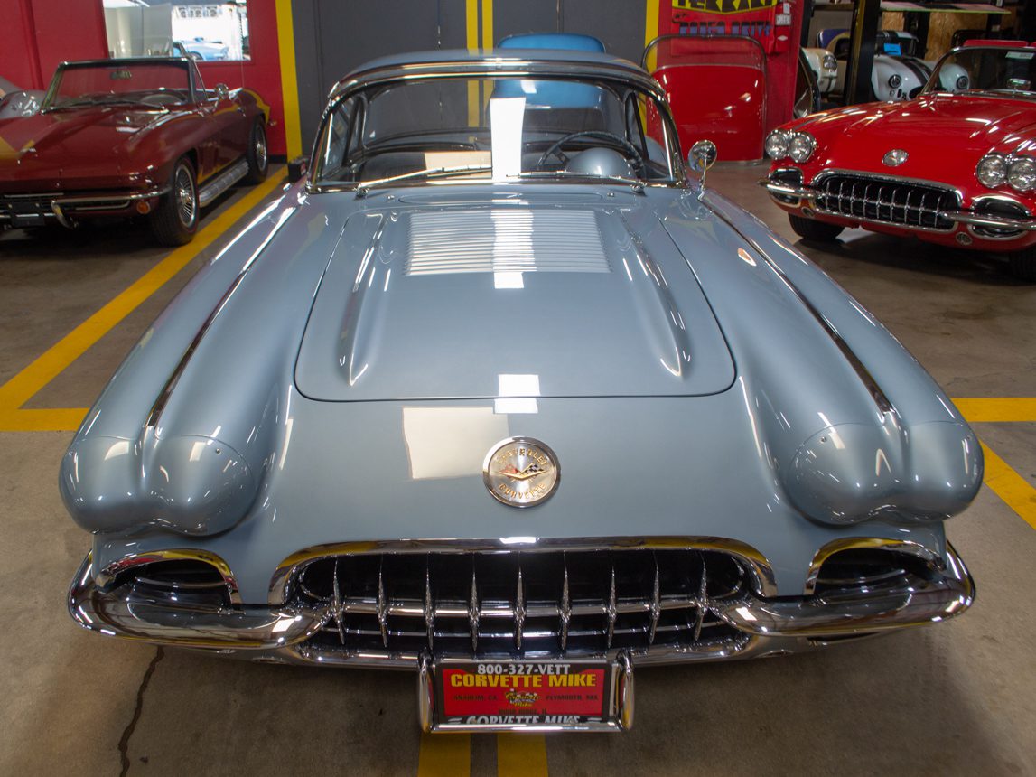 1958 Silver Blue Fuelie Convertible 0008