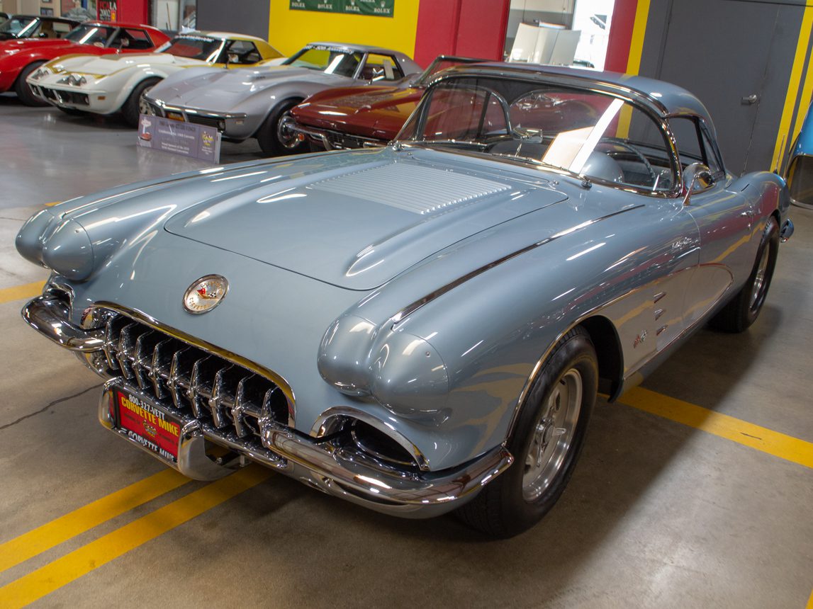 1958 Silver Blue Fuelie Convertible 0009