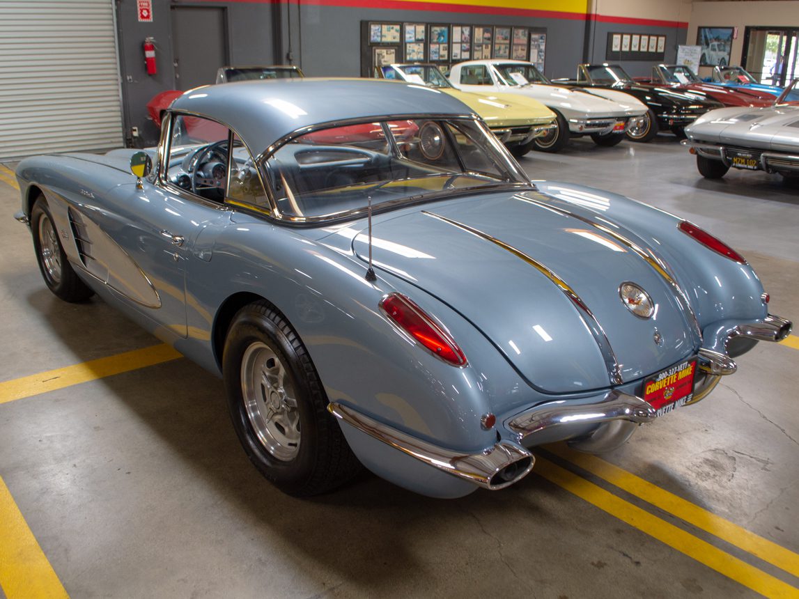 1958 Silver Blue Fuelie Convertible 0011