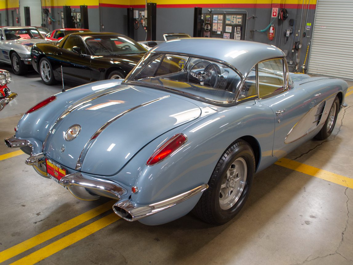 1958 Silver Blue Fuelie Convertible 0013