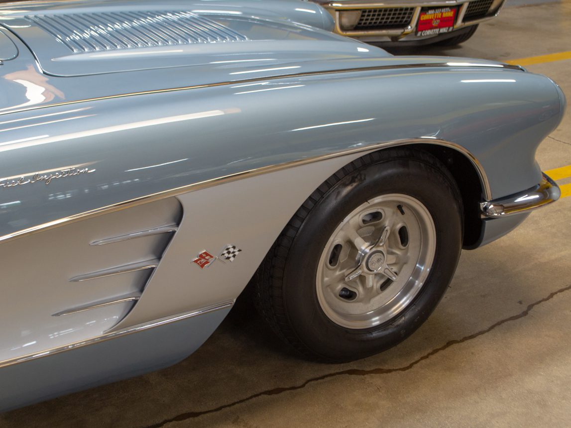 1958 Silver Blue Fuelie Convertible 0015