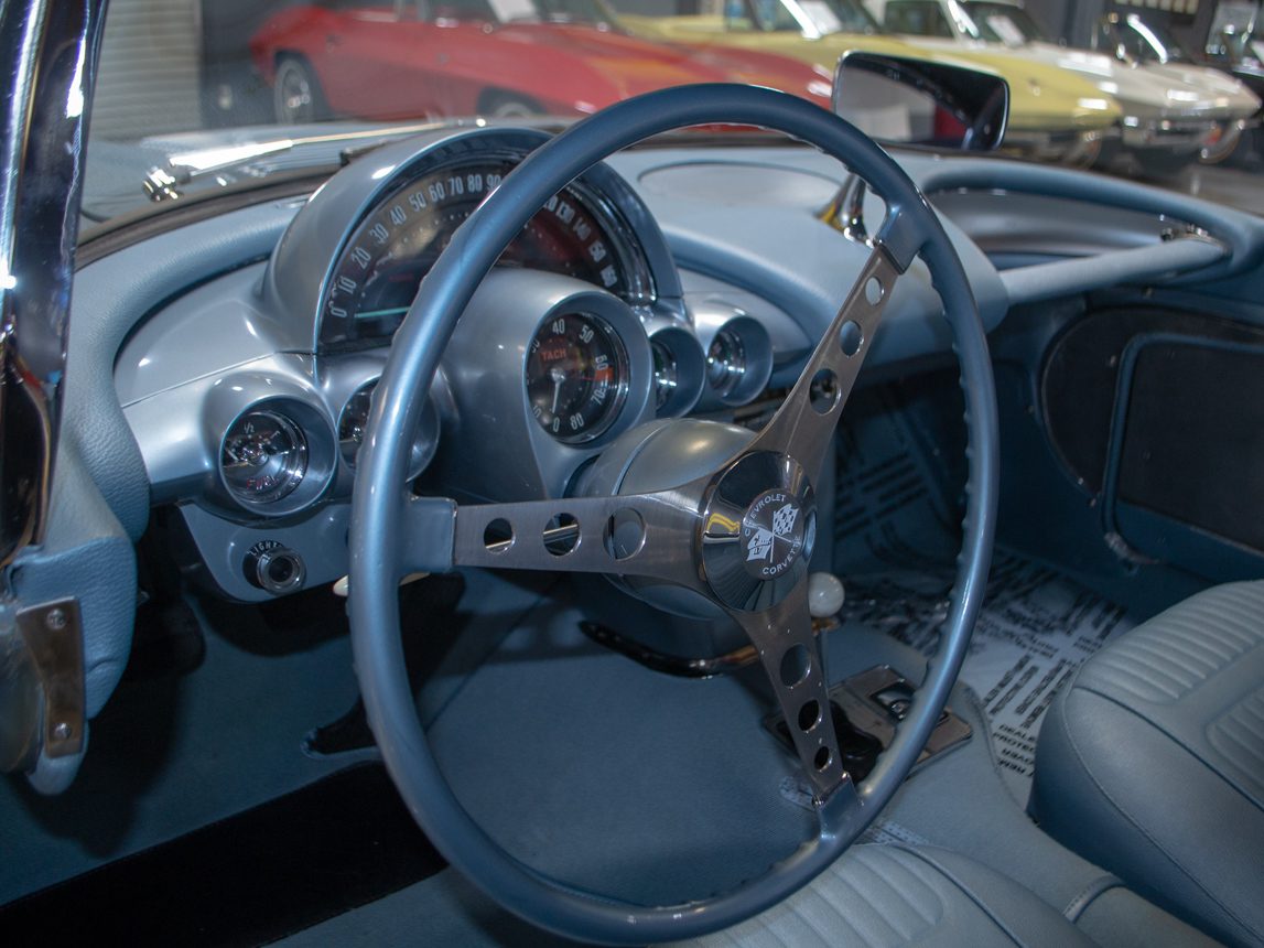 1958 Silver Blue Fuelie Convertible 0024