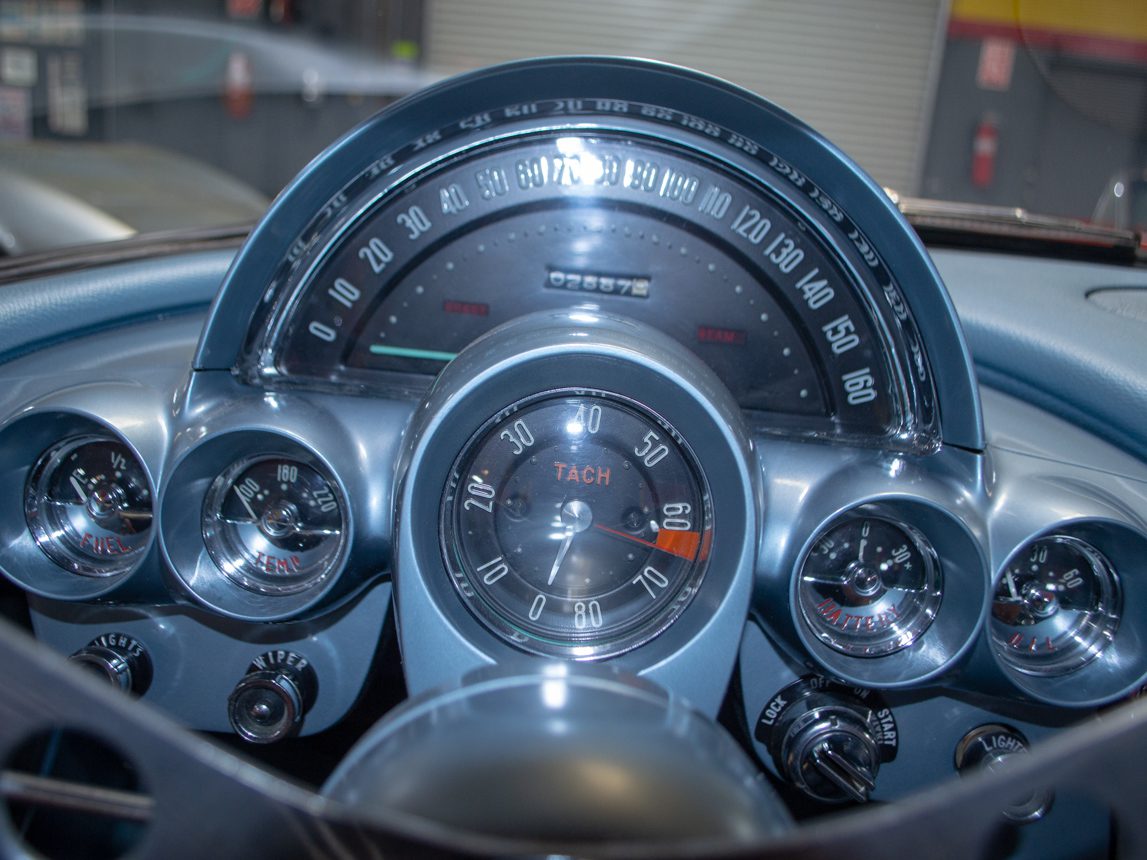 1958 Silver Blue Fuelie Convertible 0026