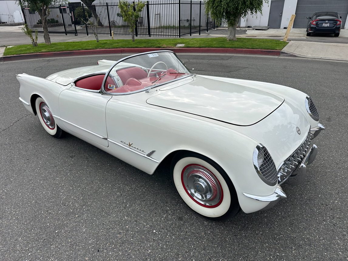 1955 White V8 Corvette 0476