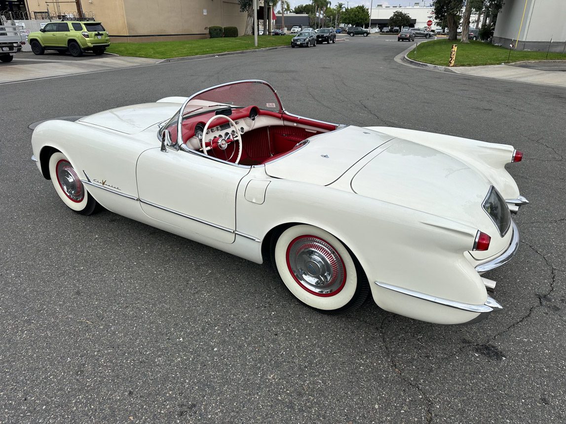 1955 White V8 Corvette 0487