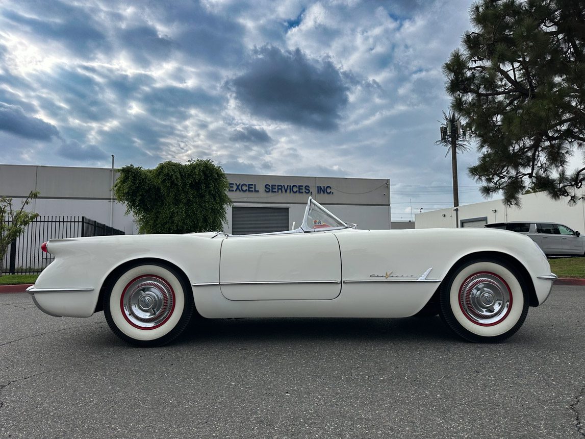 1955 White V8 Corvette 0491