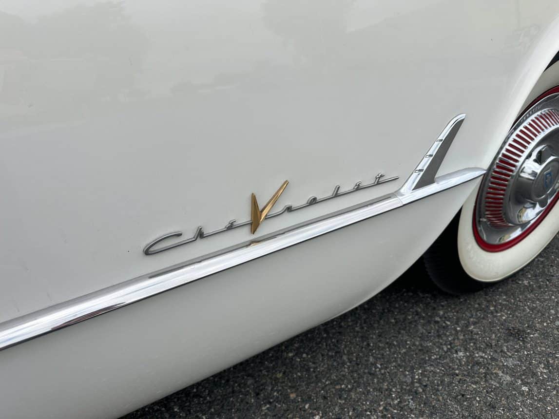 1955 White V8 Corvette 0492