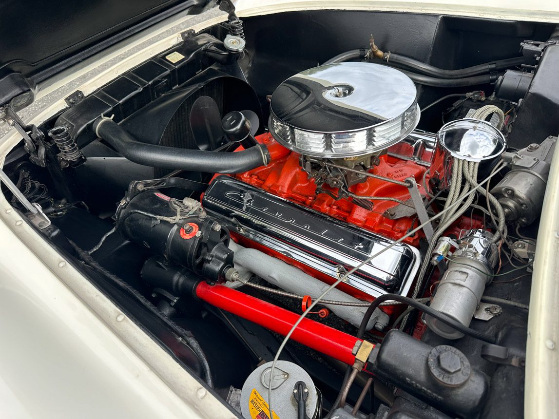 1955 White V8 Corvette 0500