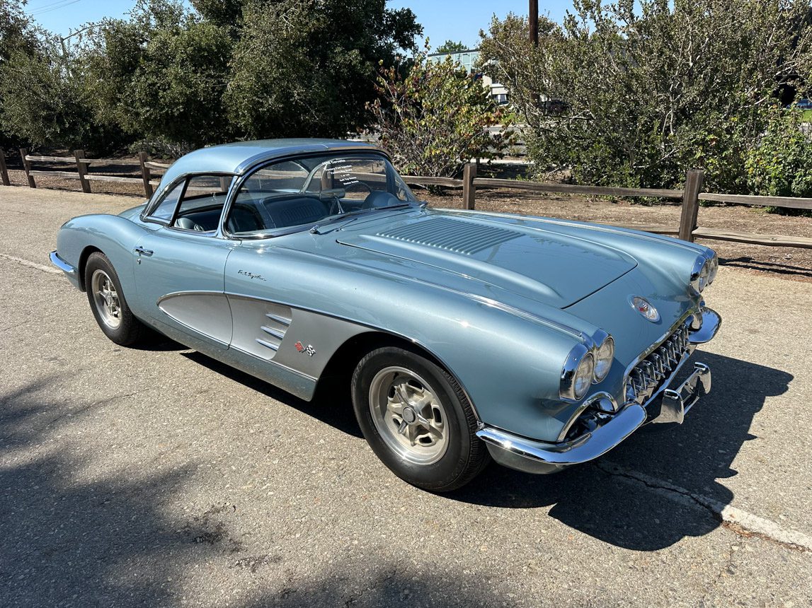 1958 Silver Blue Corvette Fuelie 0013