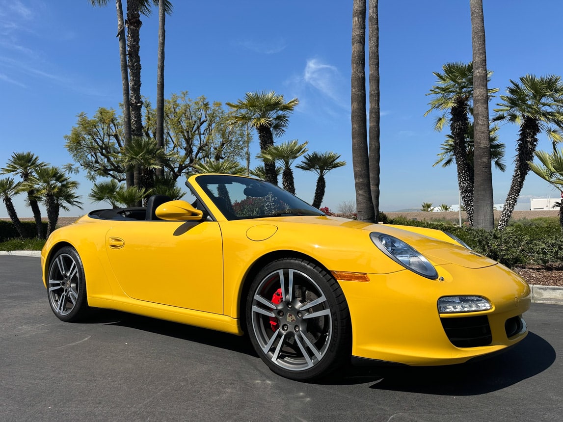 2011 Yellow Porsche 911 Cab 4133