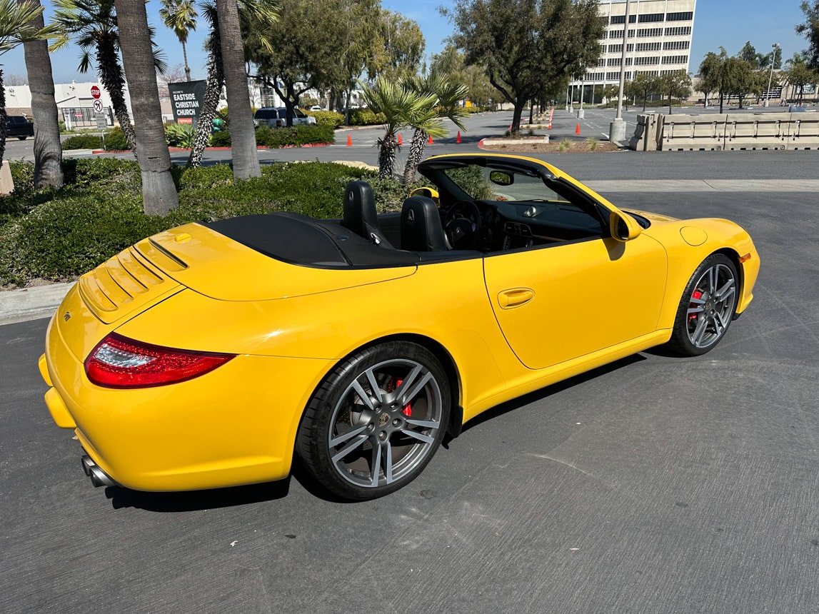 2011 Yellow Porsche 911 Cab 4138