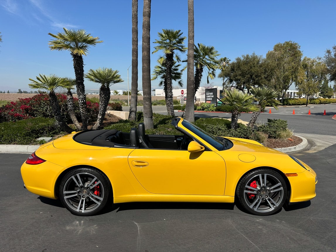 2011 Yellow Porsche 911 Cab 4139