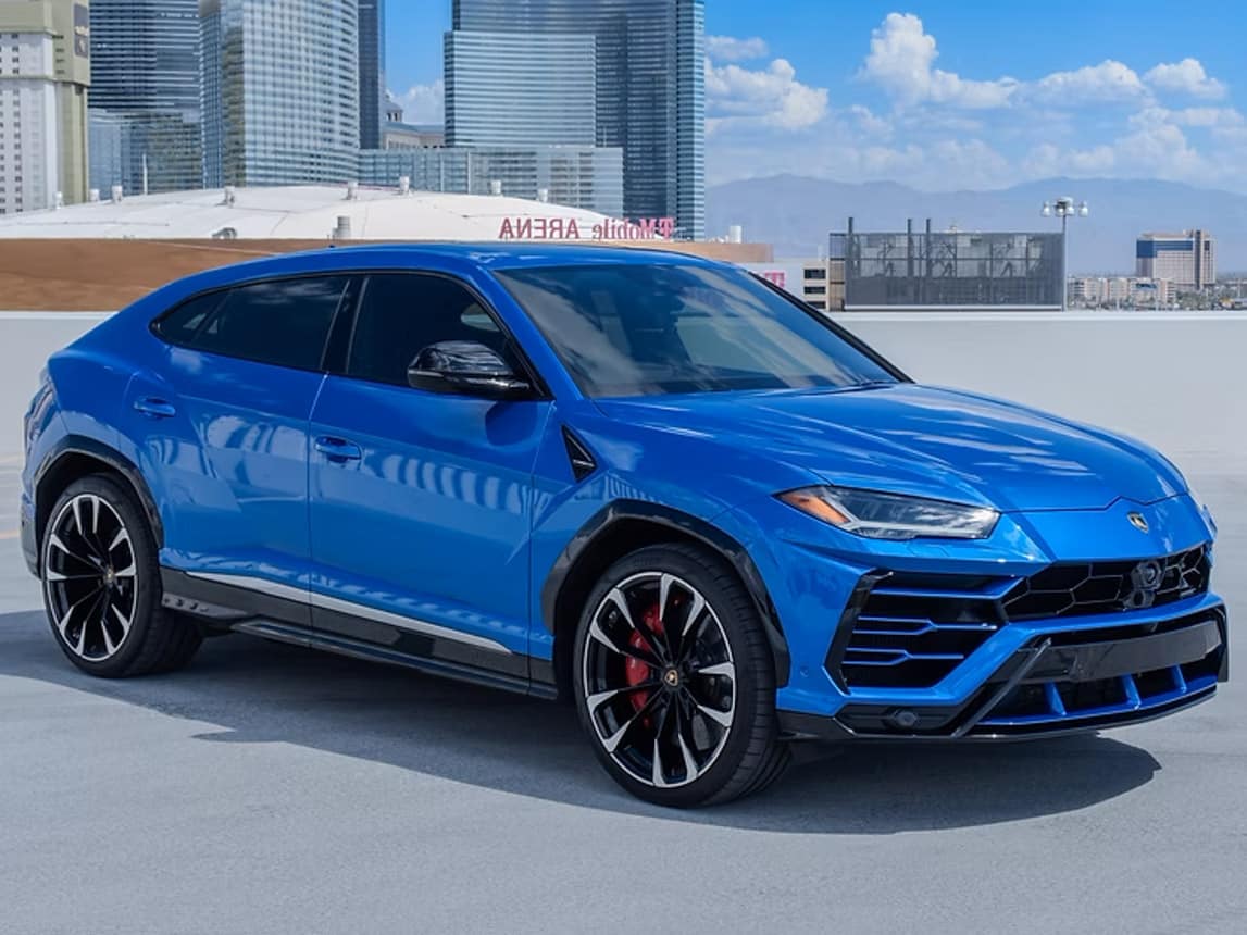 2020 Blue Lamborghini Urus 3