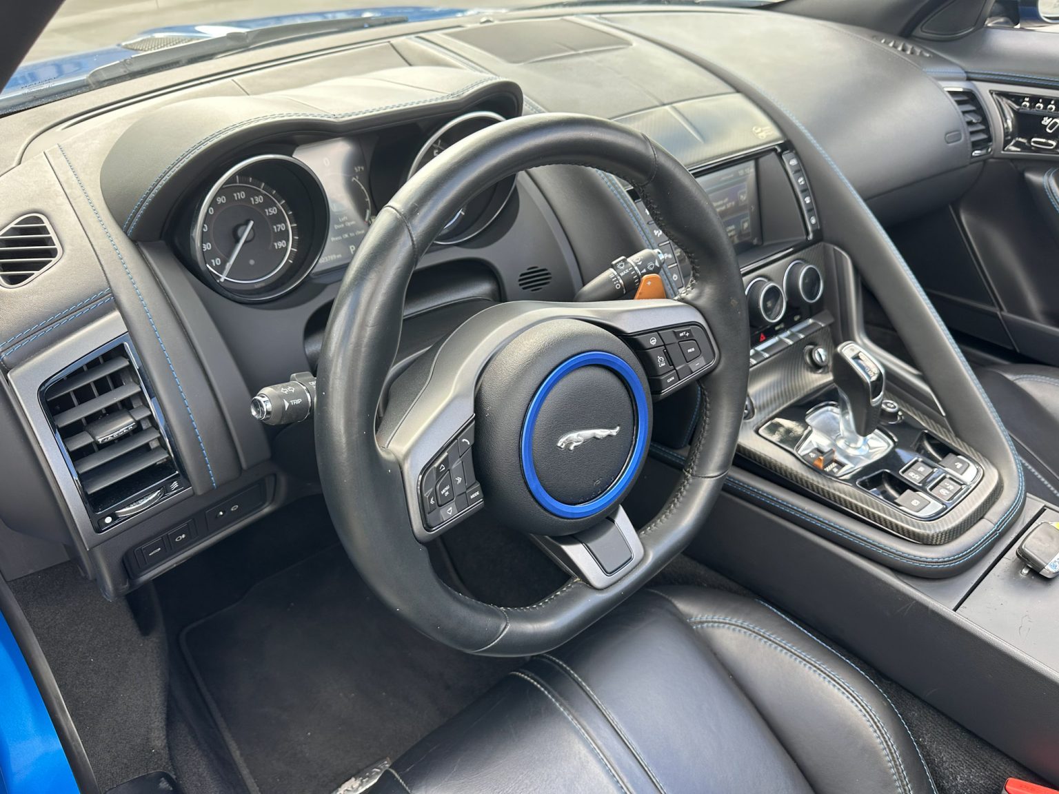 BaT 2017 Blue Jaguar F Type S Convertible 3696