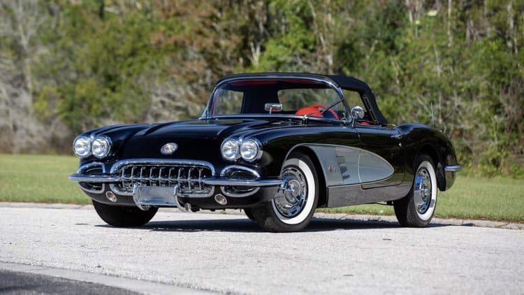1959+Black+Corvette