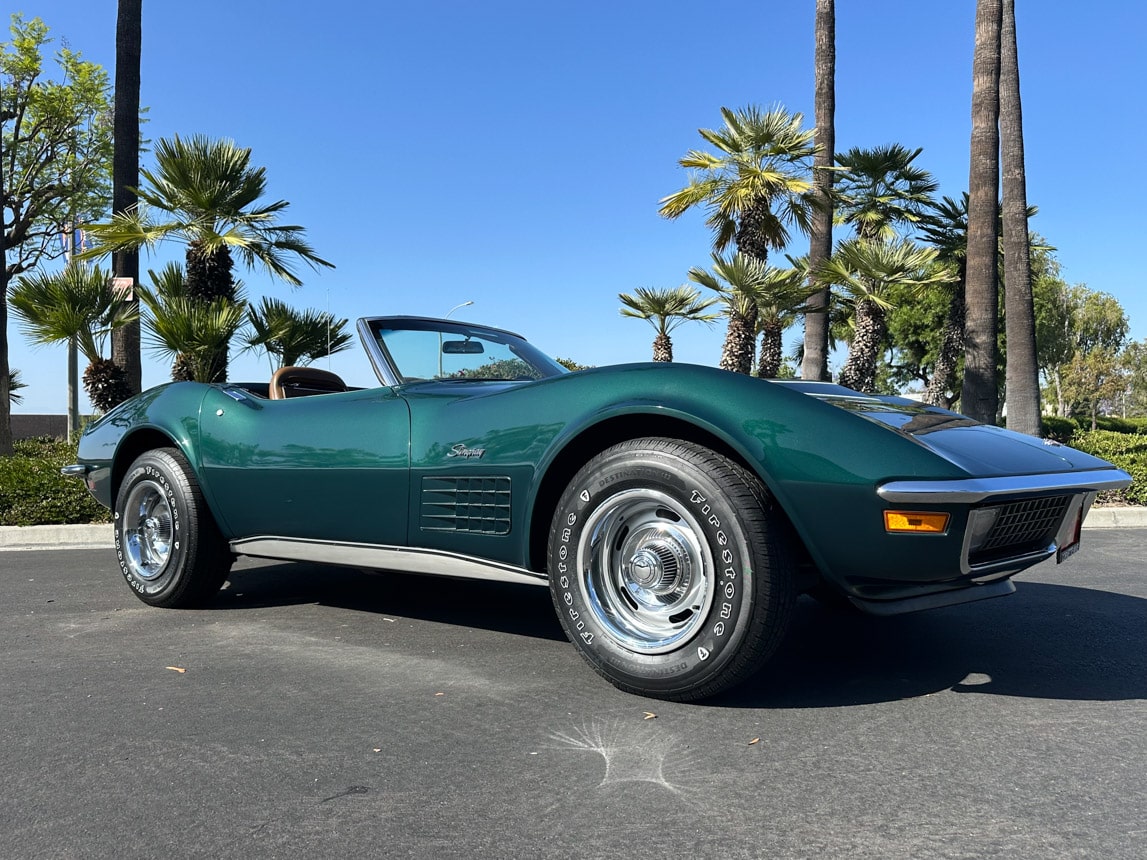1971 Brands Hatch Green Corvette Convertible 6248