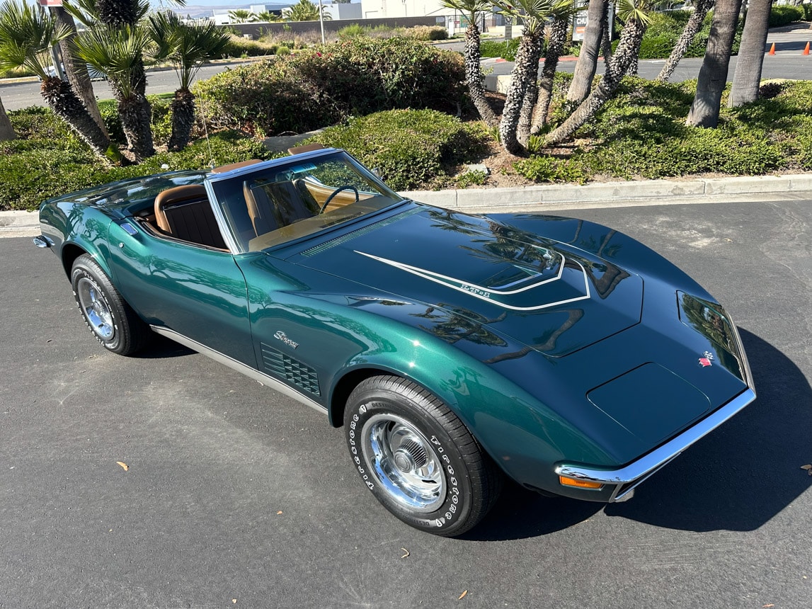 1971 Brands Hatch Green Corvette Convertible 6250