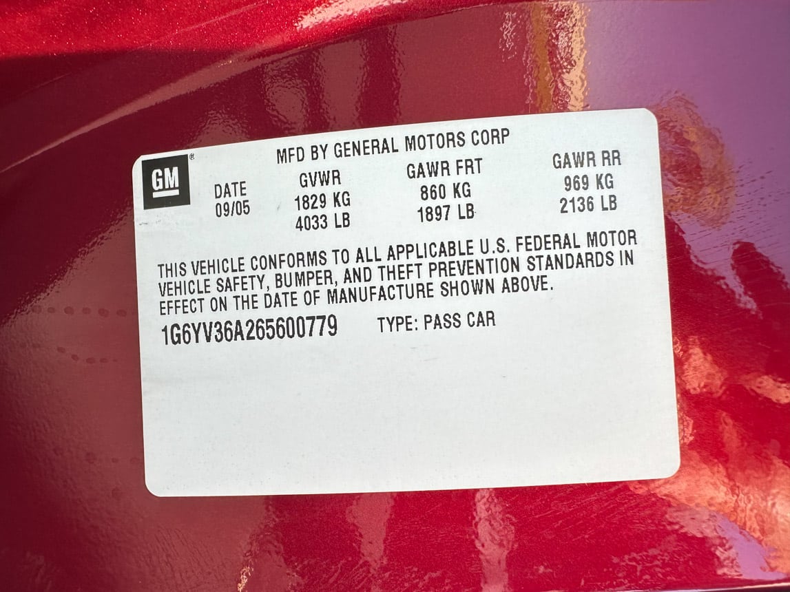 2006 Burgandy Cadillac XLR 6193