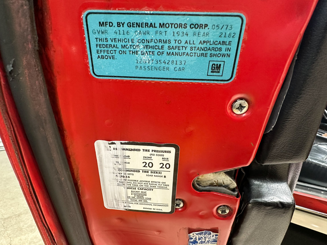 1973 Red Corvette Convertible 7401